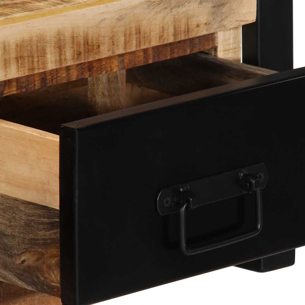 Tv-meubel 100x30x25 cm massief ruw mangohout