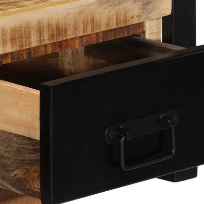 Tv-meubel 100x30x25 cm massief ruw mangohout