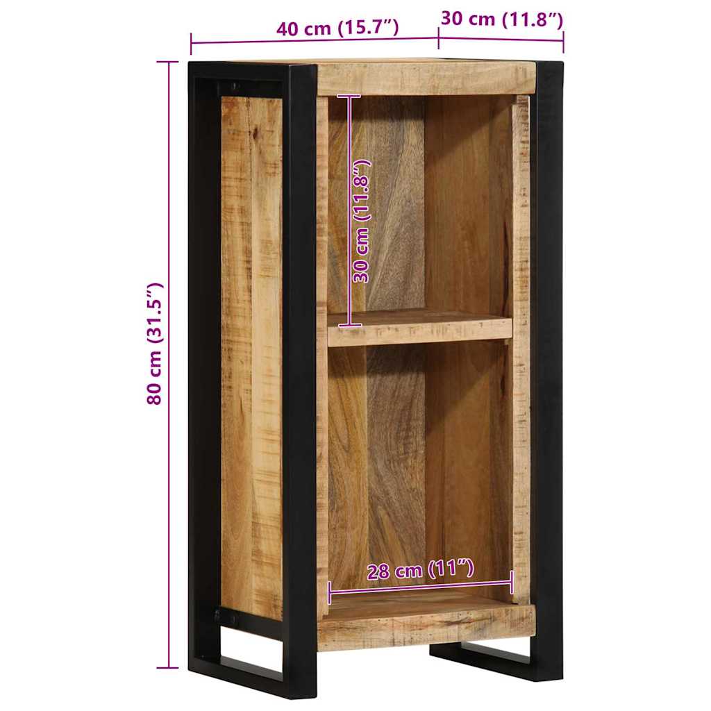 Nachtkastje met plank Bruin 40 x 30 x 80 cm Massief mangohout