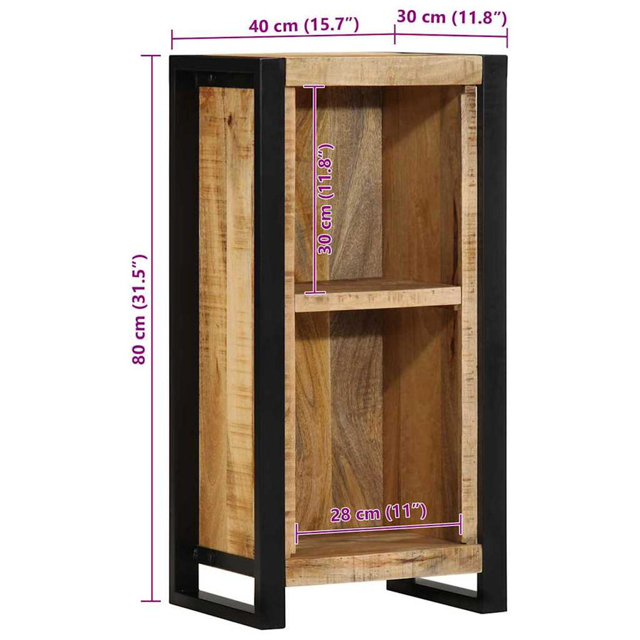 Nachtkastje met plank Bruin 40 x 30 x 80 cm Massief mangohout