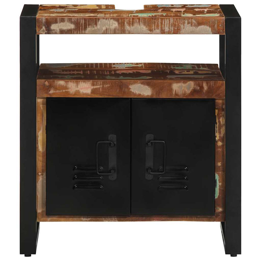 Badkamerkast 38x33x160 cm massief recycled hout