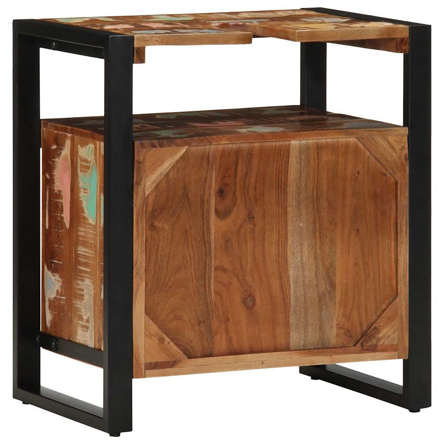 Badkamerkast 38x33x160 cm massief recycled hout