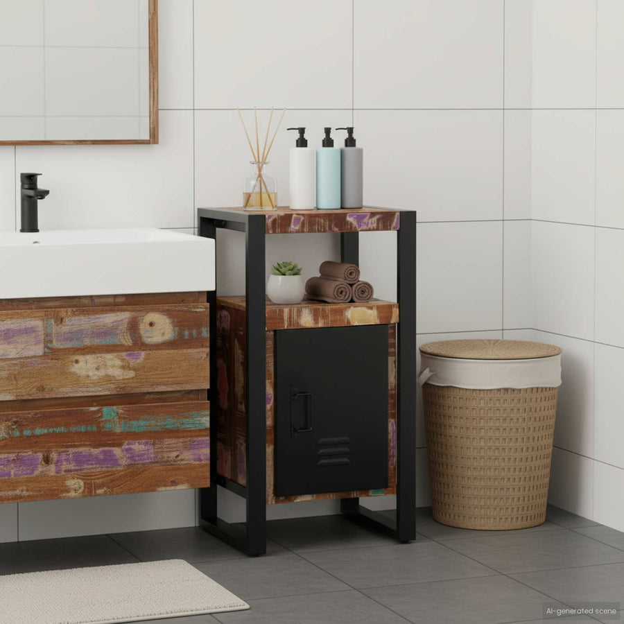 Badkamerkast Bruin 40 x 35 x 75 cm Massief Gerecycled Hout