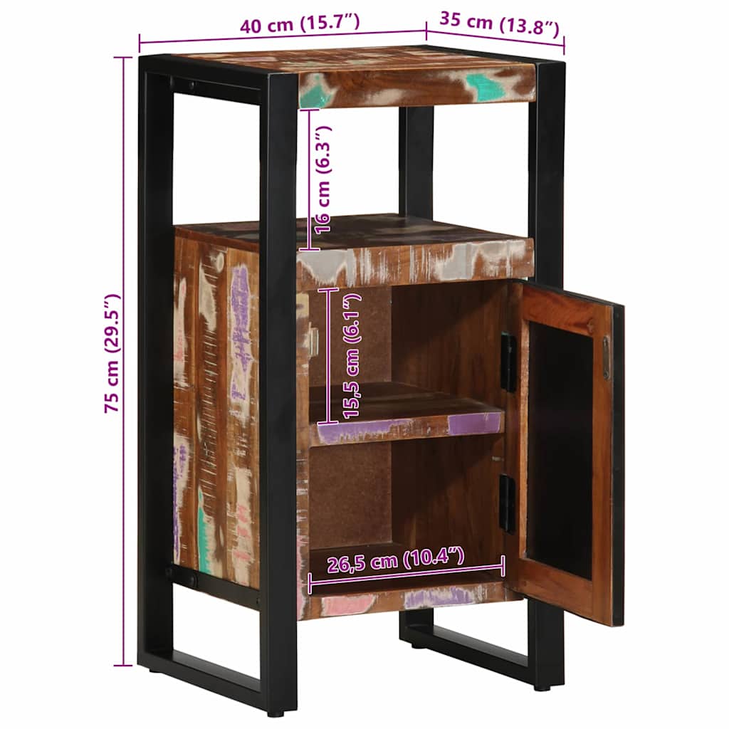Badkamerkast Bruin 40 x 35 x 75 cm Massief Gerecycled Hout