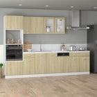7-Piece Kitchen Cabinet Set Lyon Engineered Wood Sonoma Oak Finish