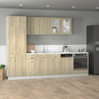 8-piece Kitchen Cabinet Set Lyon Engineered Wood Sonoma Oak