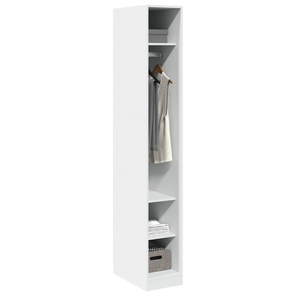 Kledingkast 30x50x200 cm bewerkt hout wit