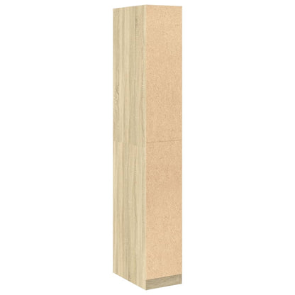 Kledingkast 30x50x200 cm bewerkt hout sonoma eikenkleurig
