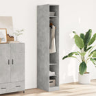 Wardrobe 30x50x200 cm treated wood concrete grey