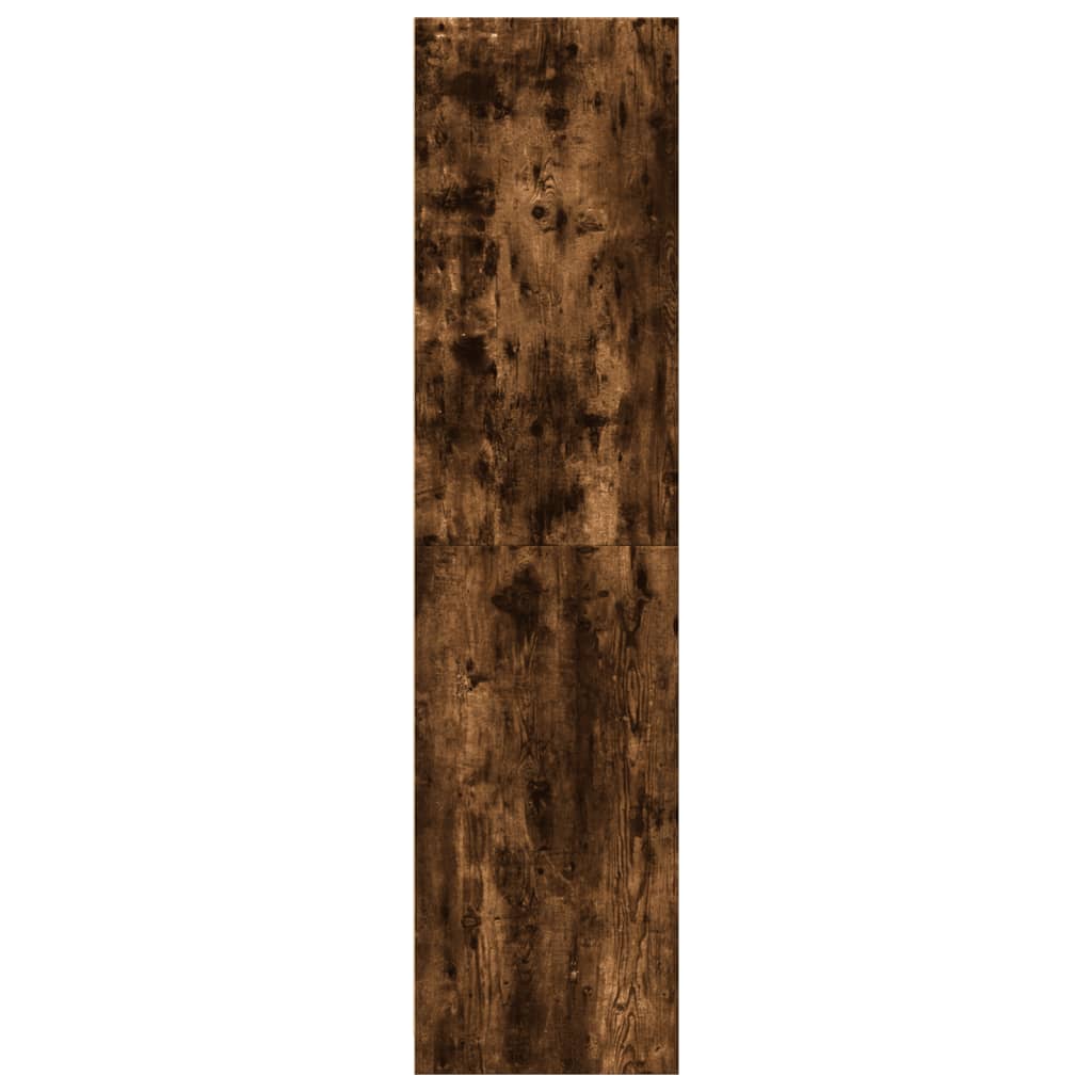 Kledingkast 30x50x200 cm bewerkt hout gerookt eikenkleurig