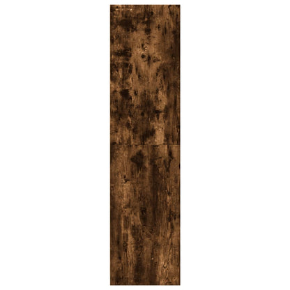 Kledingkast 30x50x200 cm bewerkt hout gerookt eikenkleurig