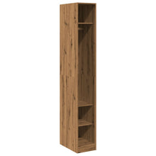 Kledingkast 30x50x200 cm bewerkt hout artisanaal eikenkleur