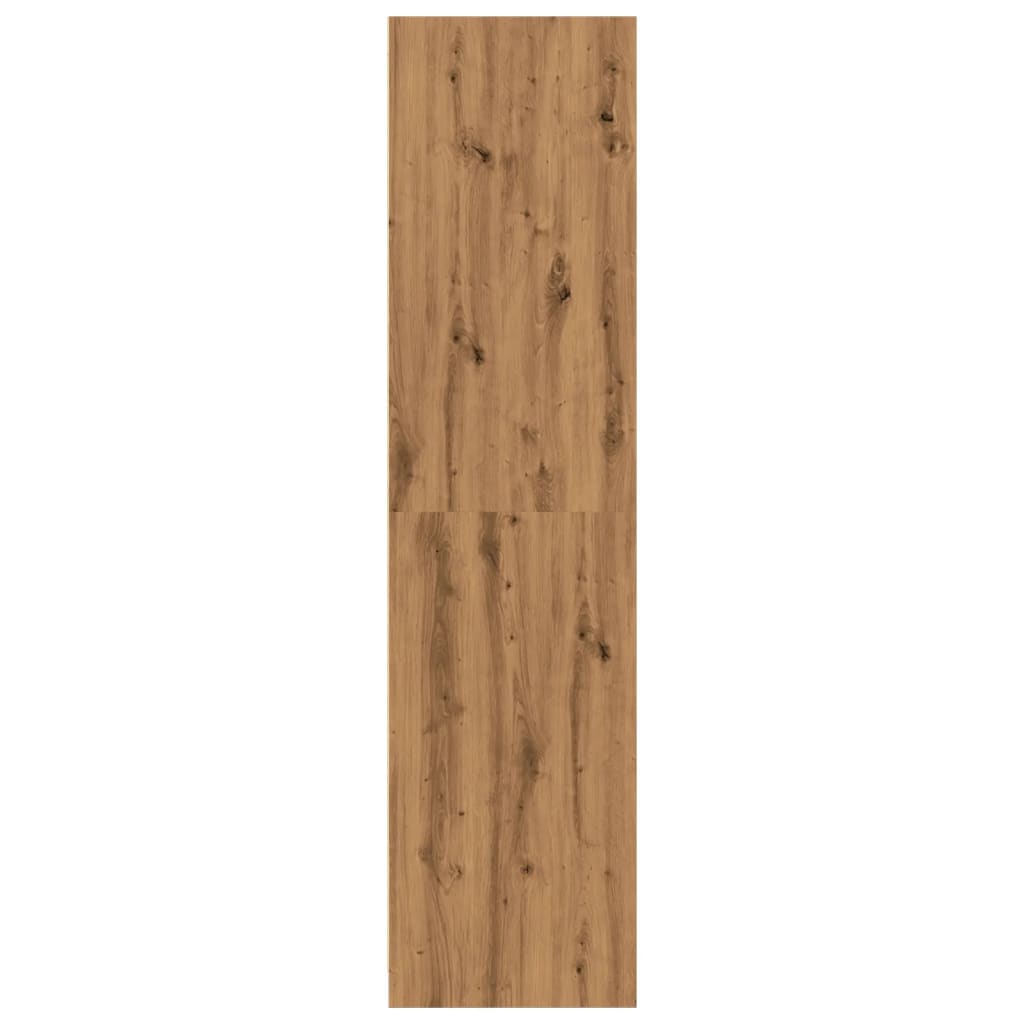 Kledingkast 30x50x200 cm bewerkt hout artisanaal eikenkleur