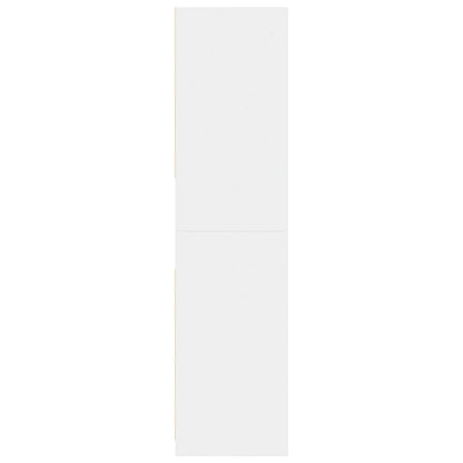 Kledingkast 80x50x200 cm bewerkt hout wit