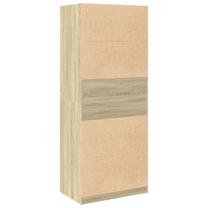 Kledingkast 80x50x200 cm bewerkt hout sonoma eikenkleurig