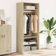 Kledingkast 80x50x200 cm bewerkt hout sonoma eiken