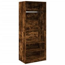 Kledingkast 80x50x200 cm bewerkt hout gerookt eikenkleurig