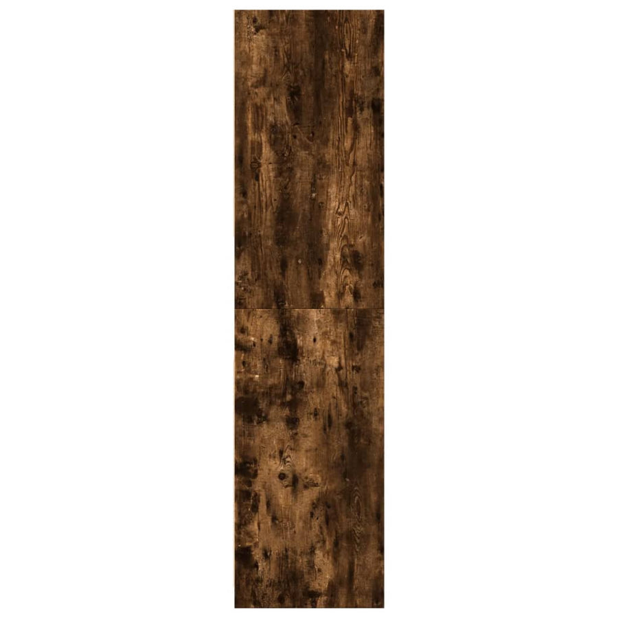 Kledingkast 80x50x200 cm bewerkt hout gerookt eikenkleurig