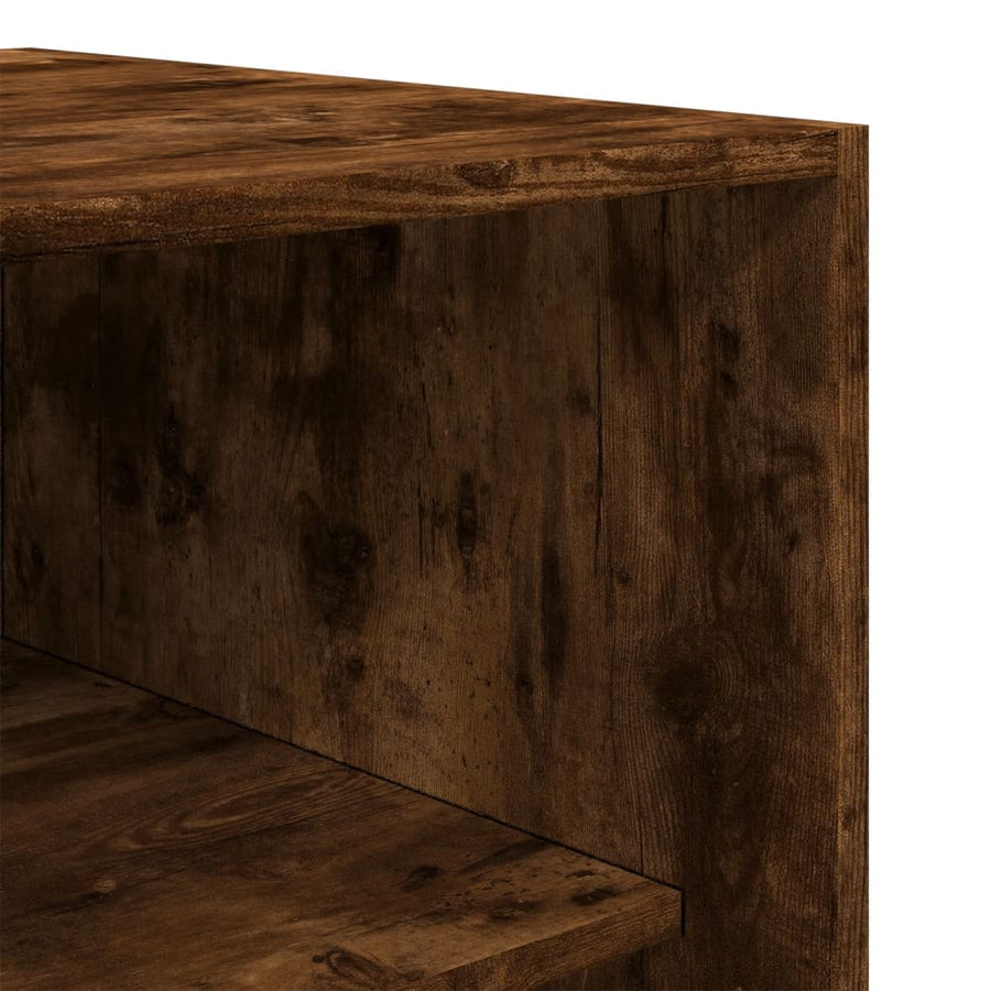 Kledingkast 80x50x200 cm bewerkt hout gerookt eikenkleurig