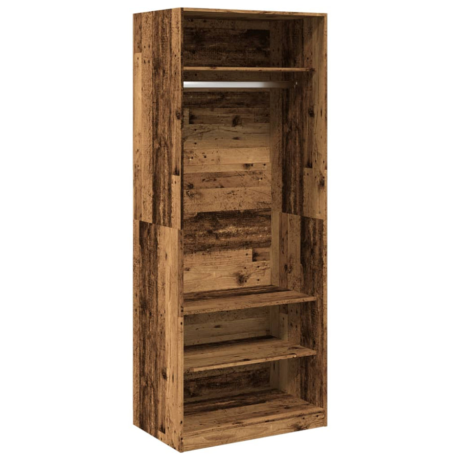Kledingkast 80x50x200 cm bewerkt hout oud hout