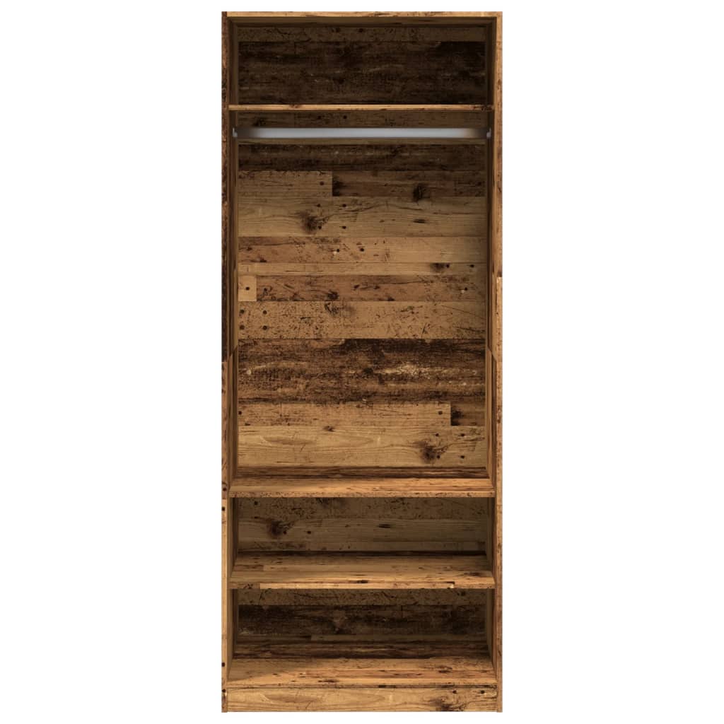 Kledingkast 80x50x200 cm bewerkt hout oud hout
