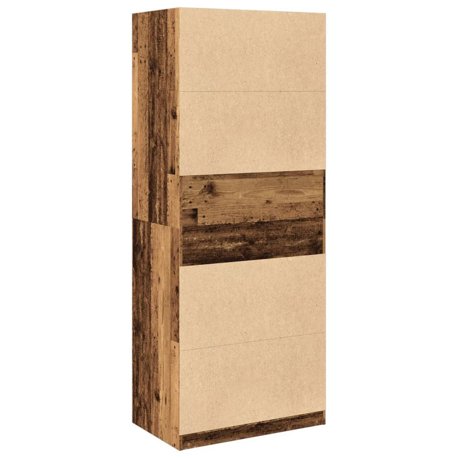 Kledingkast 80x50x200 cm bewerkt hout oud hout