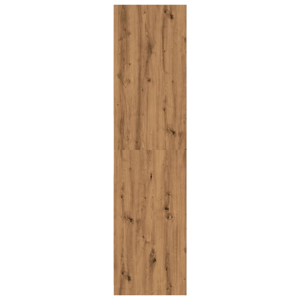 Kledingkast 80x50x200 cm bewerkt hout artisanaal eikenkleur