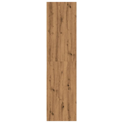 Kledingkast 80x50x200 cm bewerkt hout artisanaal eikenkleur