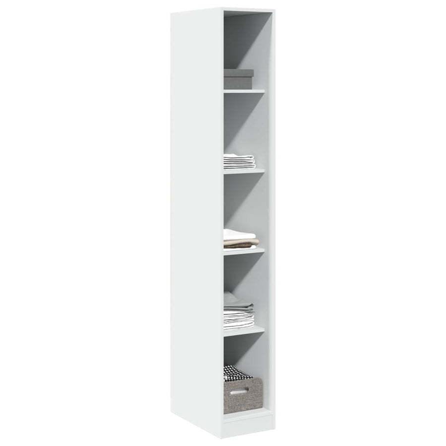 Kledingkast 30x50x200 cm bewerkt hout wit
