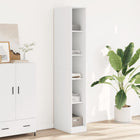 Wardrobe 30x50x200 cm treated wood white