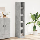 Wardrobe 30x50x200 cm treated wood concrete grey