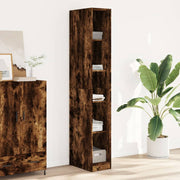 Kledingkast 30x50x200 cm bewerkt hout gerookt eiken