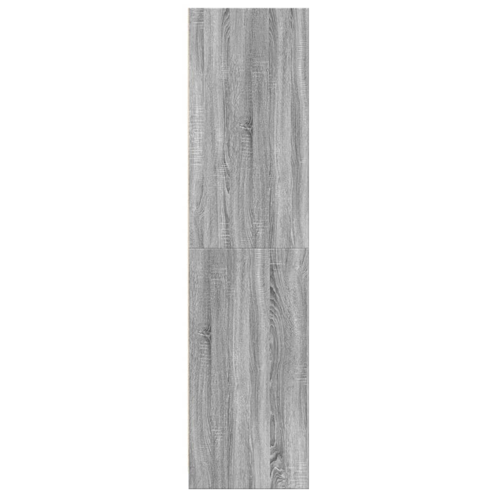 Kledingkast 30x50x200 cm bewerkt hout grijs sonoma eikenkleur