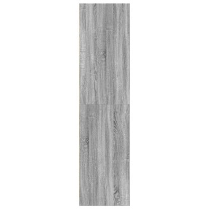 Kledingkast 30x50x200 cm bewerkt hout grijs sonoma eikenkleur