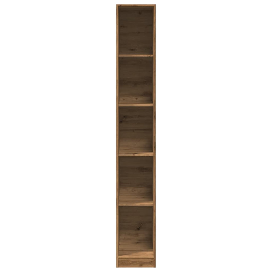 Kledingkast 30x50x200 cm bewerkt hout artisanaal eikenkleur
