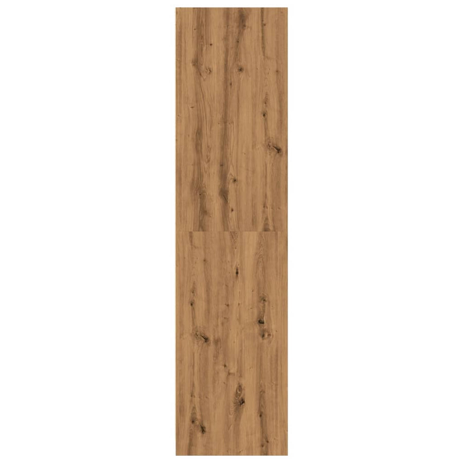 Kledingkast 30x50x200 cm bewerkt hout artisanaal eikenkleur
