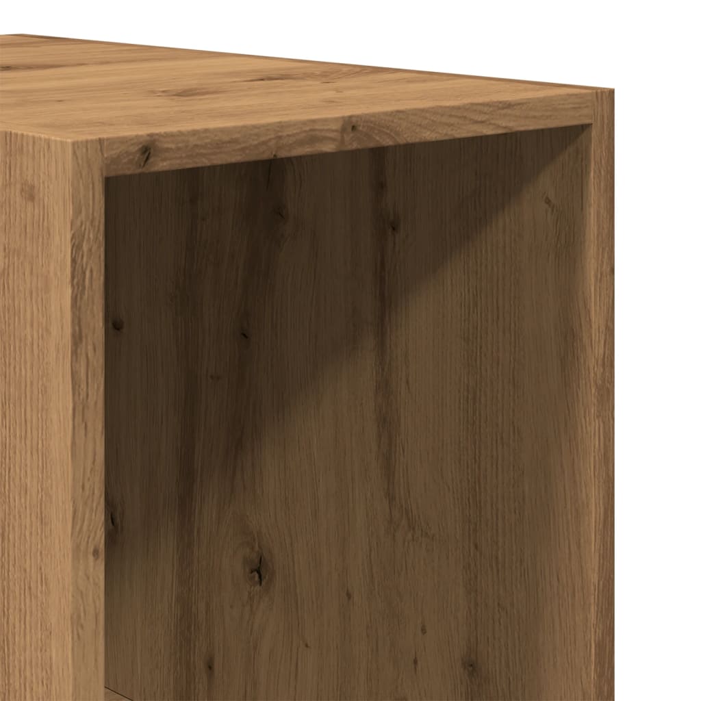 Kledingkast 30x50x200 cm bewerkt hout artisanaal eikenkleur