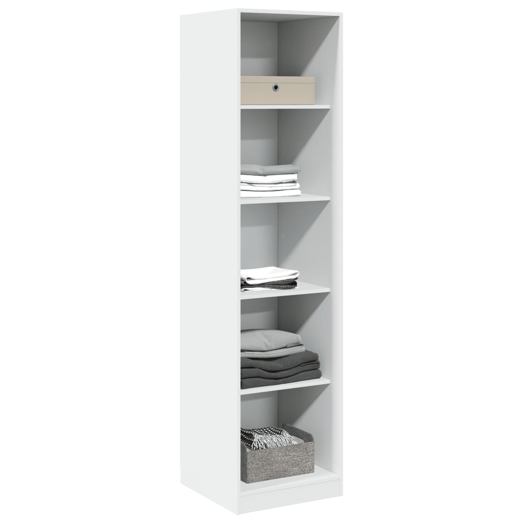 Kledingkast 50x50x200 cm bewerkt hout wit