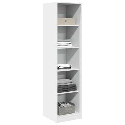 Kledingkast 50x50x200 cm bewerkt hout wit