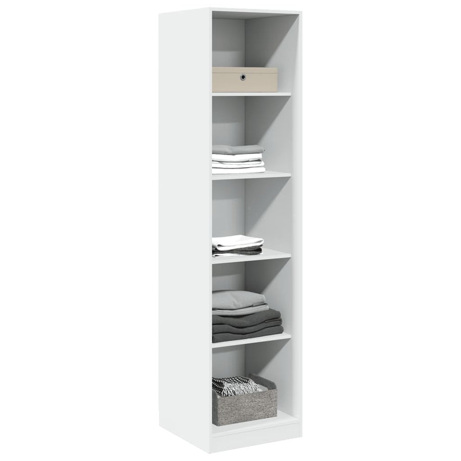 Kledingkast 50x50x200 cm bewerkt hout wit