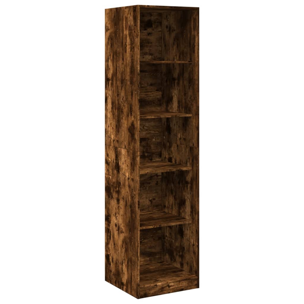 Kledingkast 50x50x200 cm bewerkt hout gerookt eikenkleurig