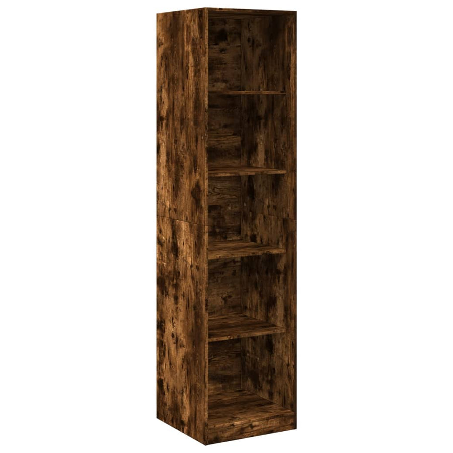 Kledingkast 50x50x200 cm bewerkt hout gerookt eikenkleurig
