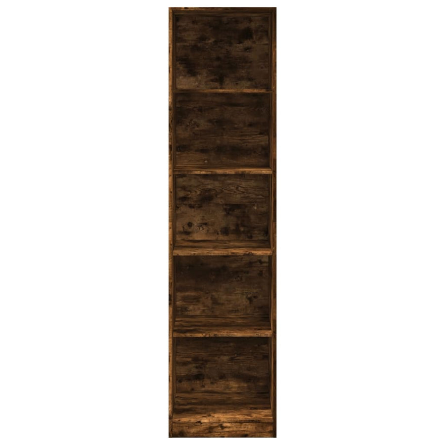 Kledingkast 50x50x200 cm bewerkt hout gerookt eikenkleurig