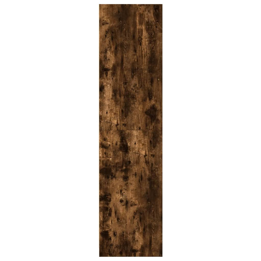 Kledingkast 50x50x200 cm bewerkt hout gerookt eikenkleurig