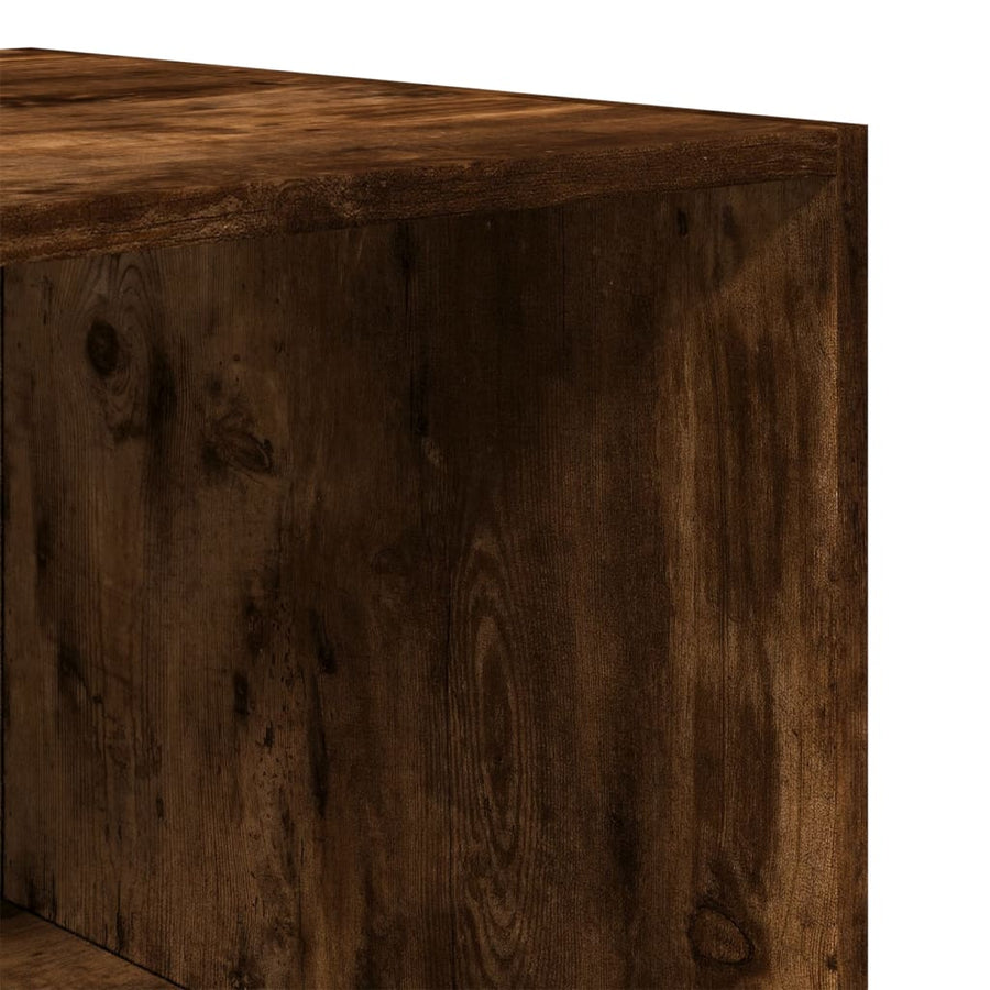 Kledingkast 50x50x200 cm bewerkt hout gerookt eikenkleurig