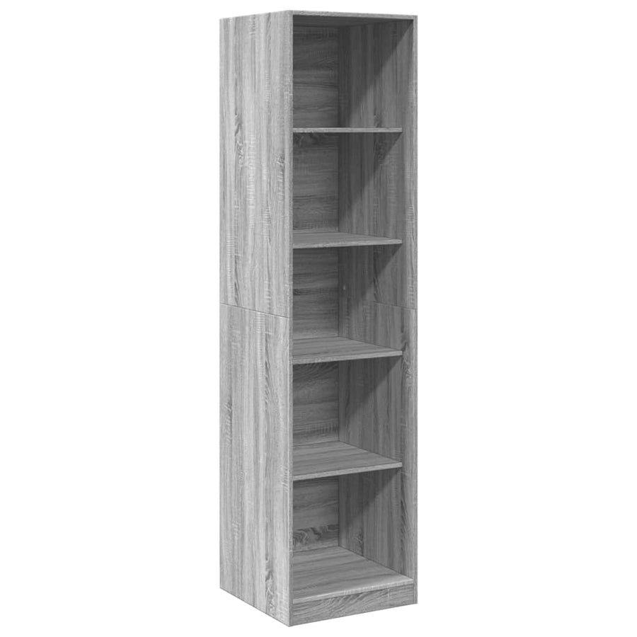 Kledingkast 50x50x200 cm bewerkt hout grijs sonoma