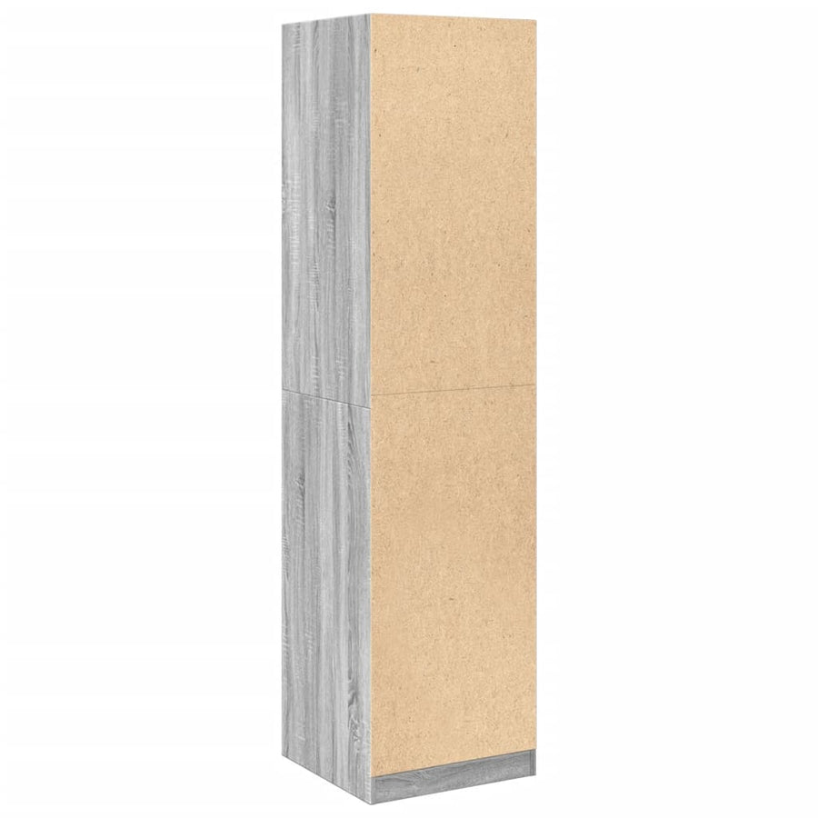 Kledingkast 50x50x200 cm bewerkt hout grijs sonoma