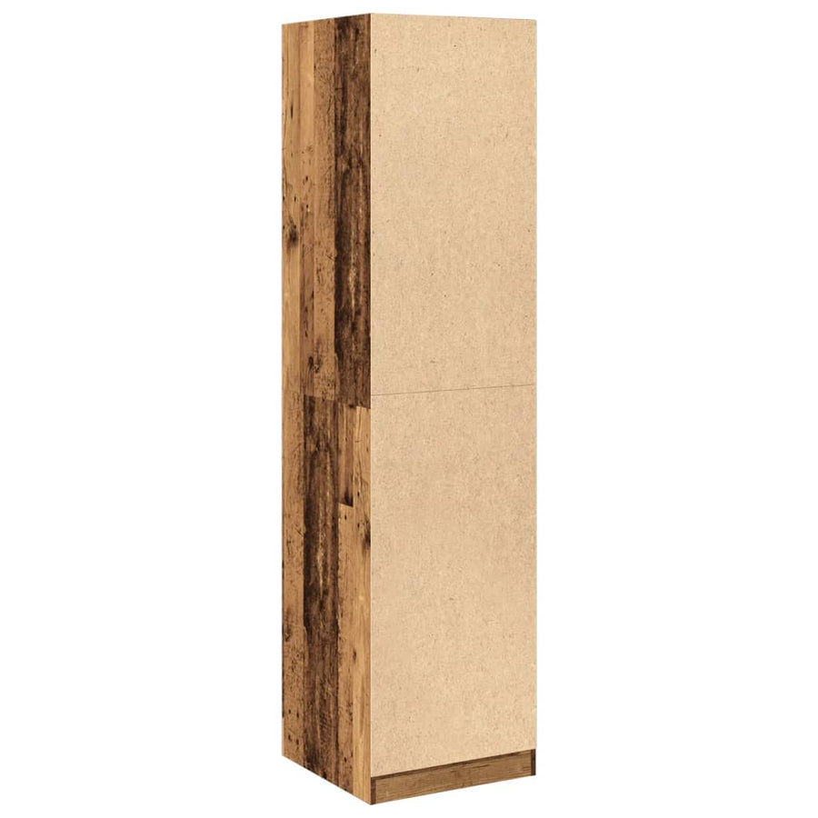 Kledingkast 50x50x200 cm bewerkt hout oud hout