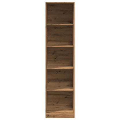 Kledingkast 50x50x200 cm bewerkt hout artisanaal eikenkleurig