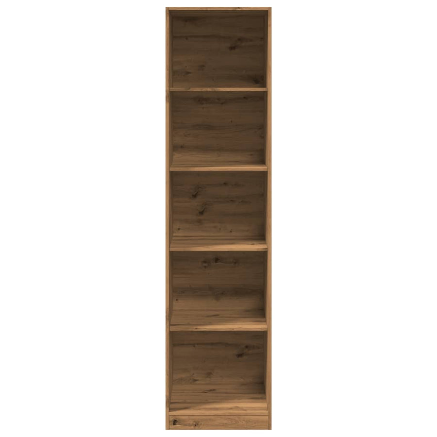 Kledingkast 50x50x200 cm bewerkt hout artisanaal eikenkleurig
